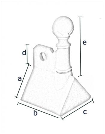 stop end no 2 ridge with ball top finial